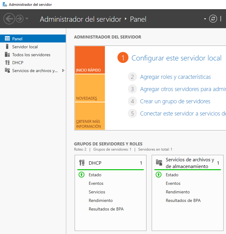 DHCP en Windows Server.