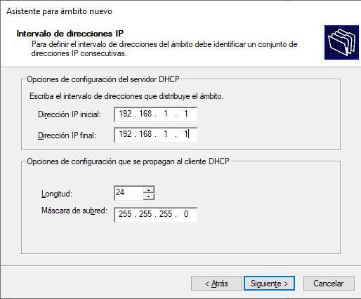 Configuración de IP